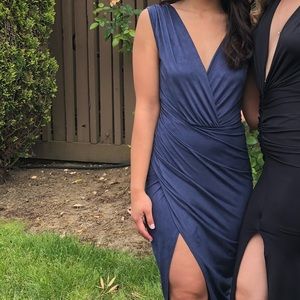 Navy midi dress